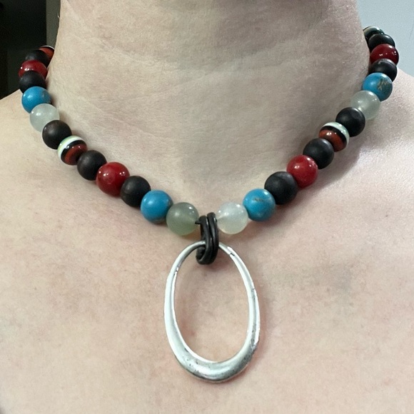 Women’s Fossil Brand Red/Brown/Turquoise Beaded Jewelry Set - Picture 12 of 12